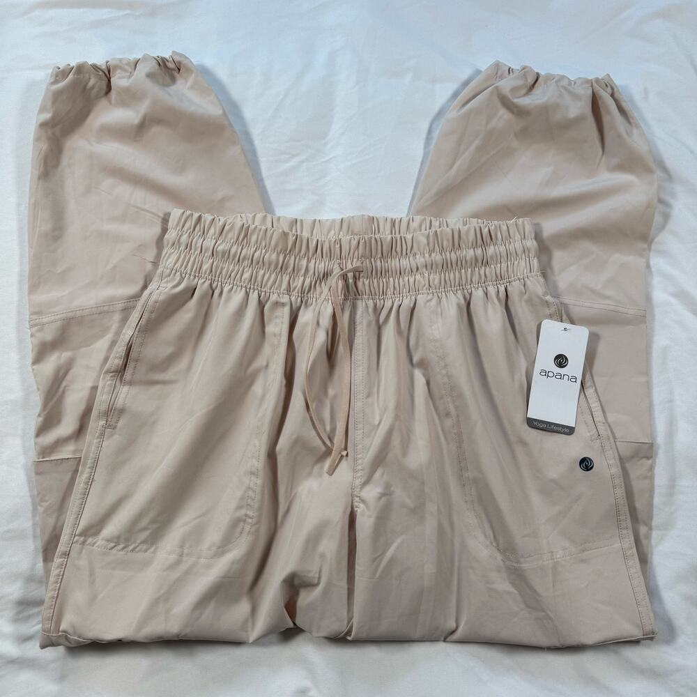 NWT Apana yoga lifestyle parachute cargo lightweight pants womens small
